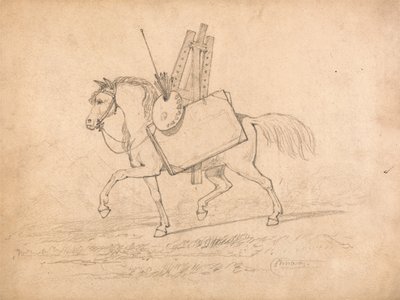 Horse Loaded with Artist
